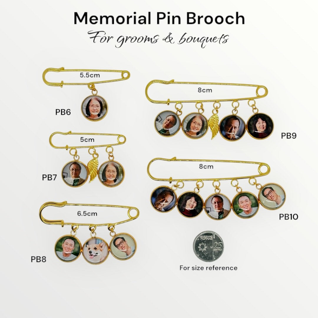 Memorial Pin Brooch (Designs PB1-PB10)