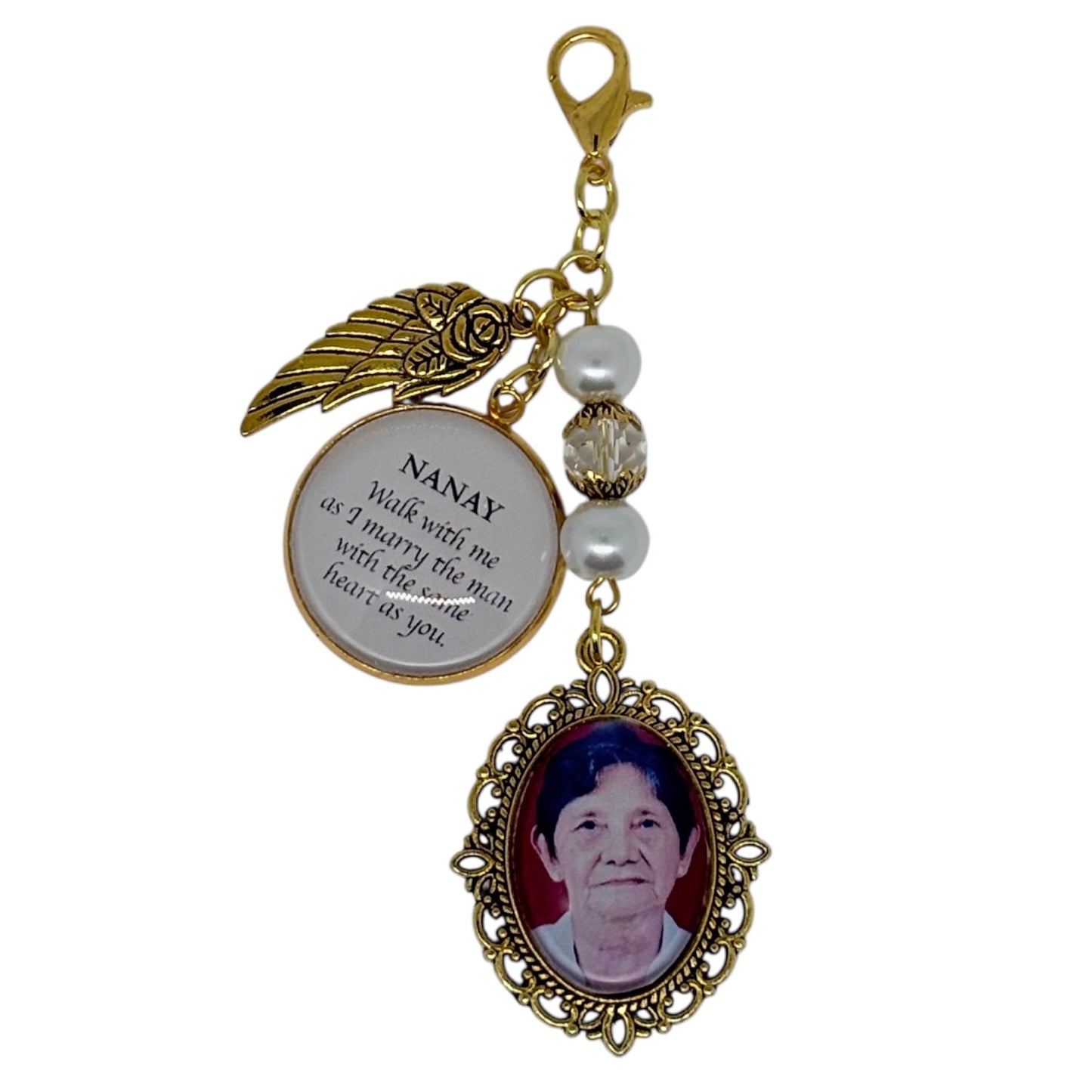Medium Memorial Charm with Quote (Design A2, A3)
