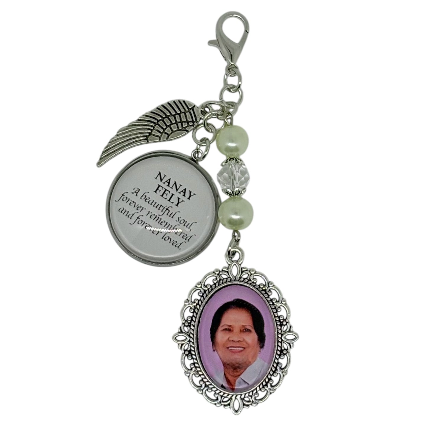 Medium Memorial Charm with Quote (Design A2, A3)