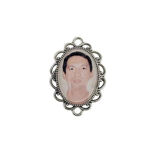 Silver Medium Oval Pin (Design PS3)