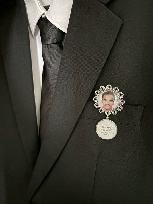 Circle Memorial Pin with Quote (Design PT9, PT10)