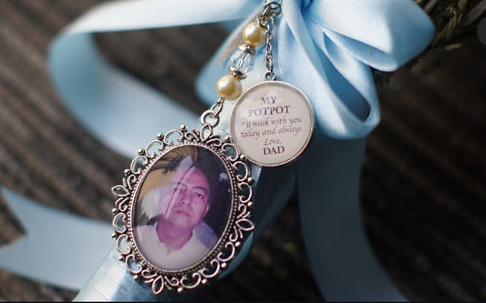 Silver XL Memorial Charm With Quote (Design A1)