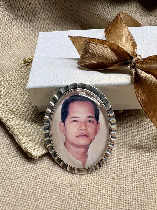 Silver XL Oval Pin (Design PS10)