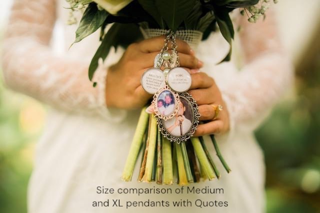 Medium Memorial Charm with Quote (Design A2, A3)