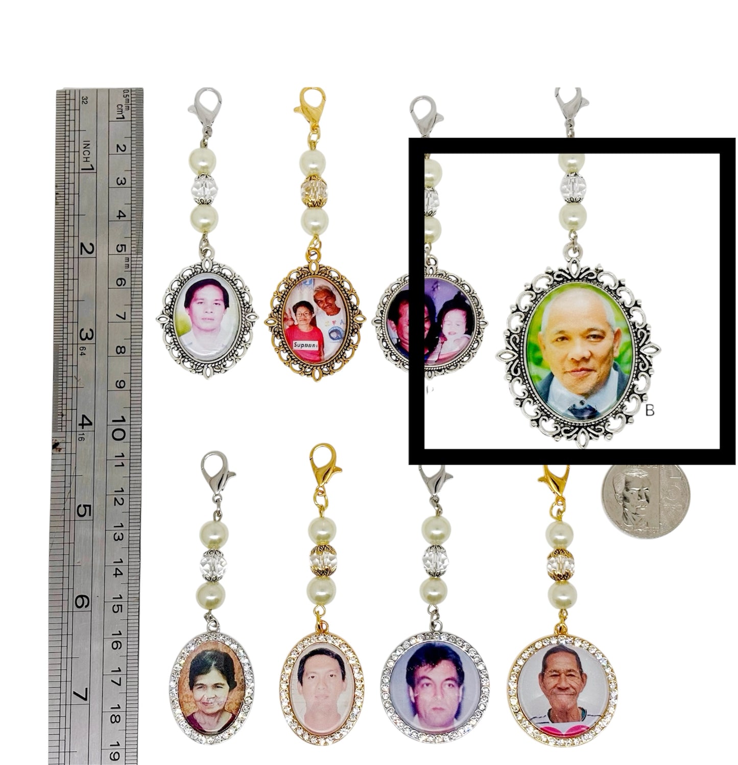 Silver XL Memorial Charm (Design B4)