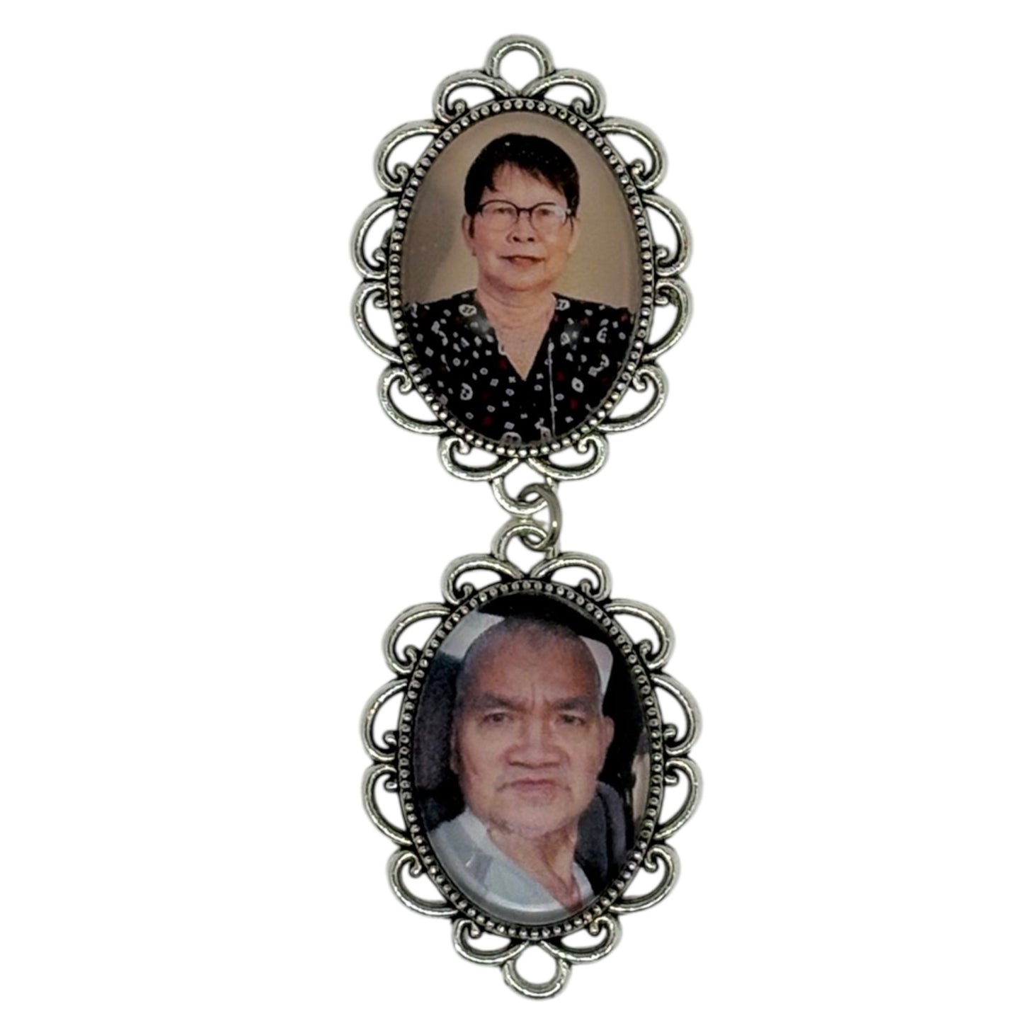 Silver Medium Double Oval Pin (Design DP1)