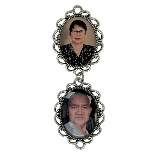 Silver Medium Double Oval Pin (Design DP1)