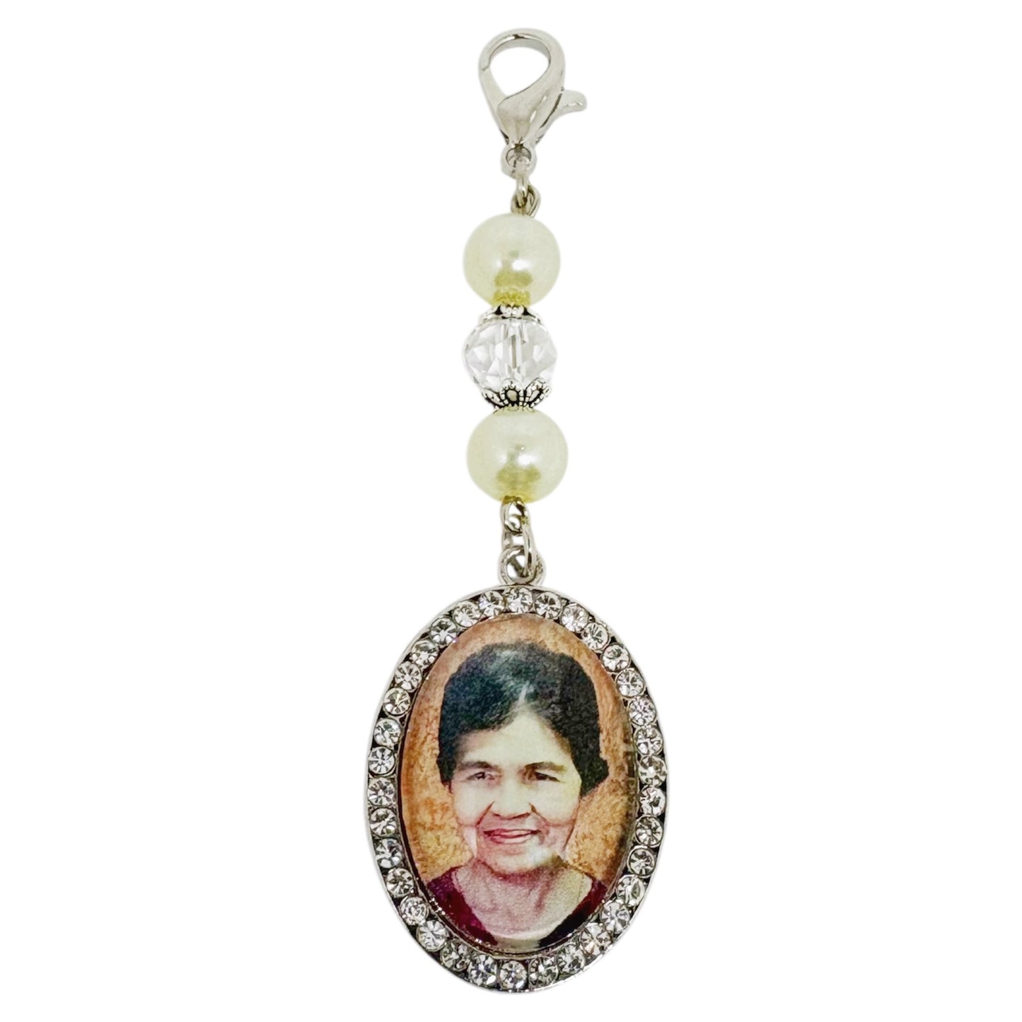 Medium Oval Rhinestone Memorial Charm (Design B5, B6)