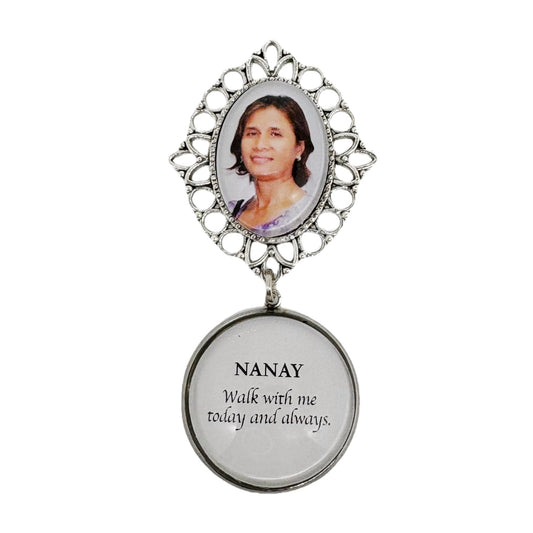 Silver Memorial Pin with Quote (Design PT7)