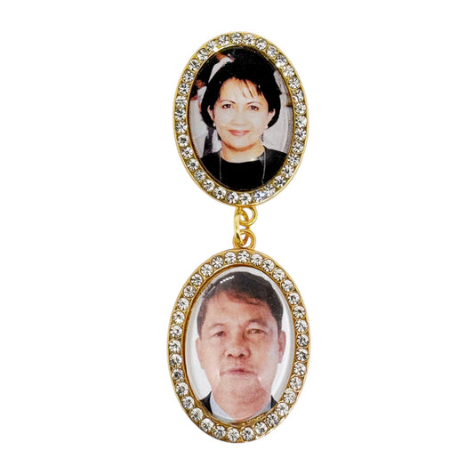 Medium Rhinestone Double Oval Pin (Design DP4, DP5)