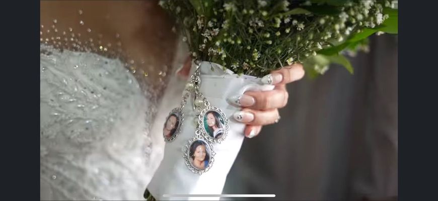 Triple Photo Memorial Charm with Quote (Design E1, E2)
